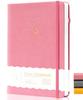 CAGIE 5mm A5 Classic Business X with Pen Pink Notebook, Grid, Notebook, Hardcover, Notebook, Journal, Notebook, 14.5cm 21cm, Holder,