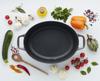Invicta 27cm Cast Iron Enamel Induction Made In PUV403277 Casserole, Compatible, Oval, France, Taupe,