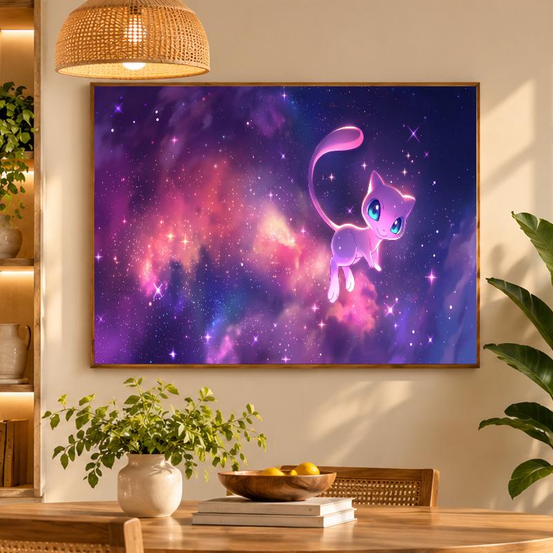 5D Diamond Painting Mewtwo DIY Full Drill Diamond Art Kit Home Decoration