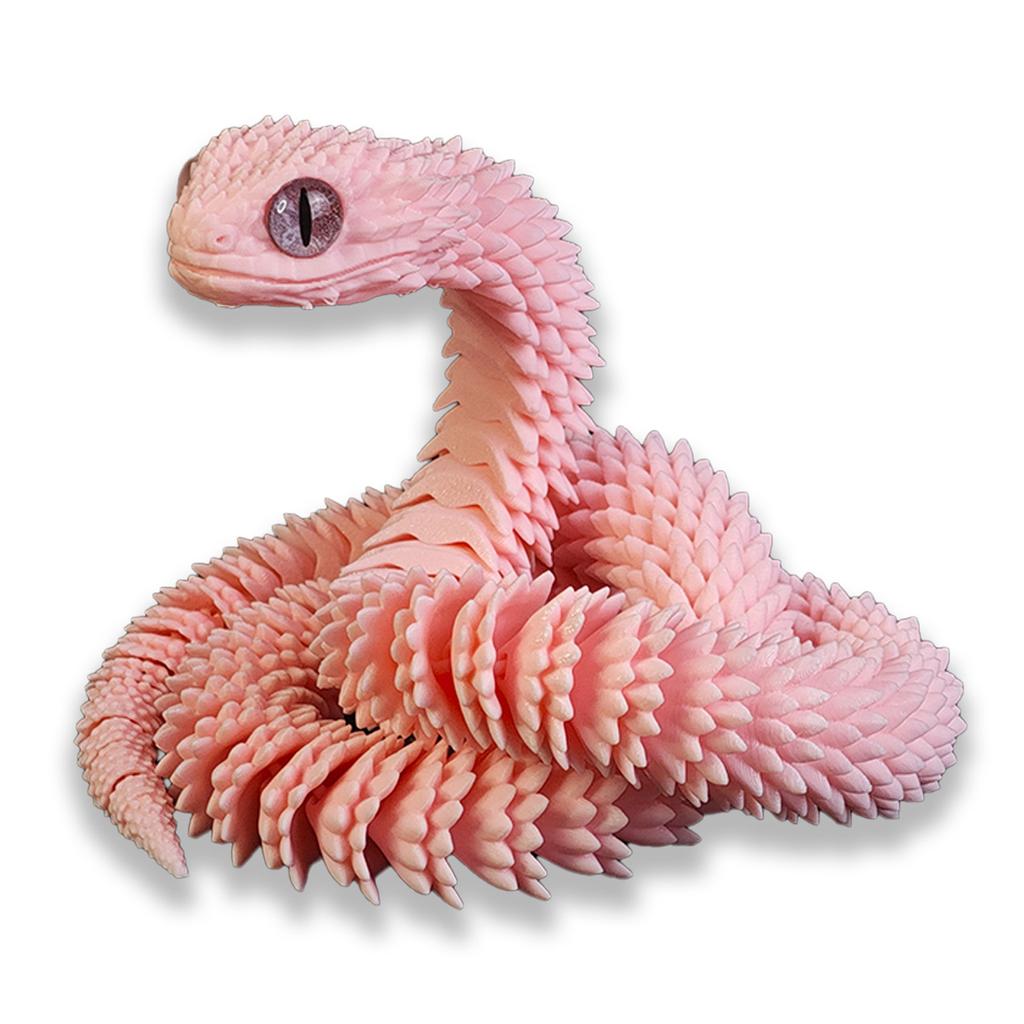 60Cm 3D Printed Snake Rotatable Joints Snake Figurines Creative Home Office Desktop Crafts Ornament New Year Crafts Gift