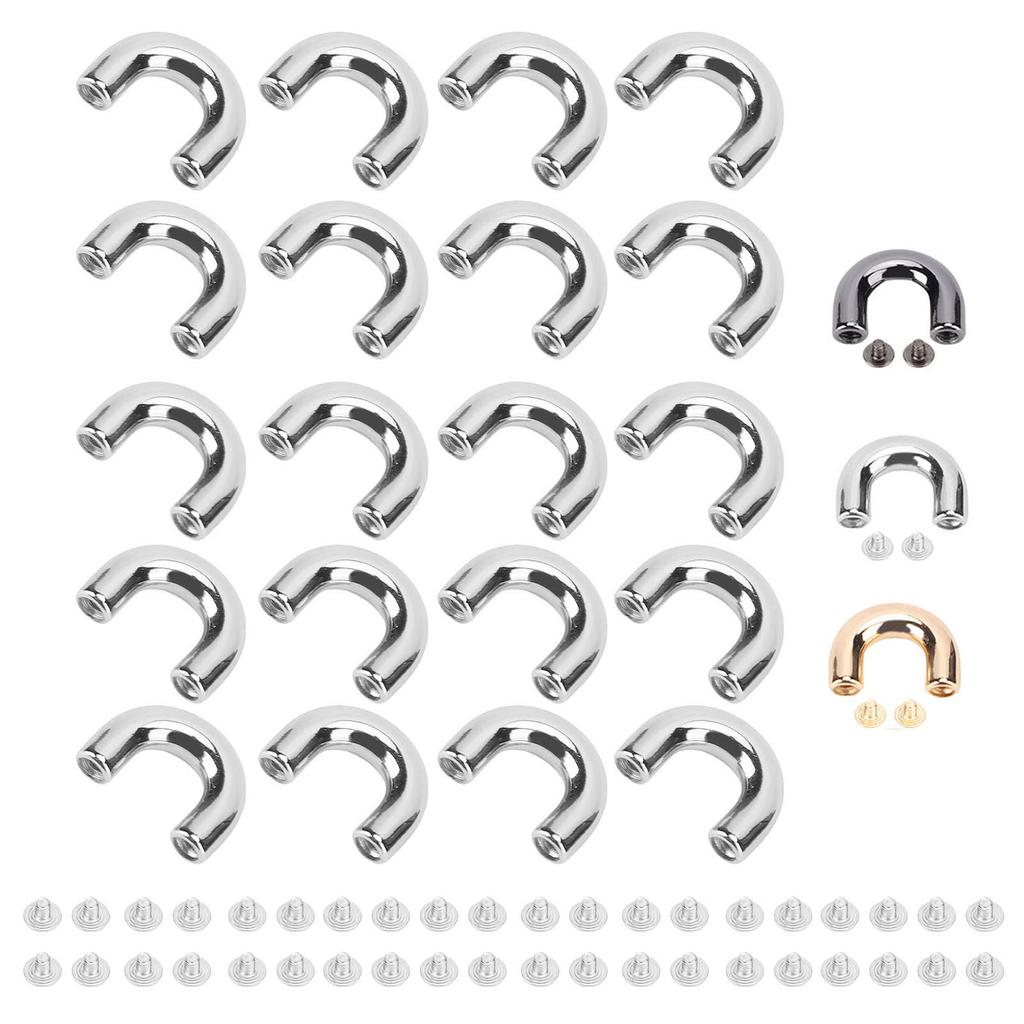 20 комплектов пряжек для арочного моста, U-образные кольца, цепные ремни, соединители из цинкового сплава, железо для сумок C