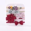 10Pcs Luxury Nylon Elastic Headband Flower Lace Hair Ties  for Baby Girl Infant Newborn Toddler