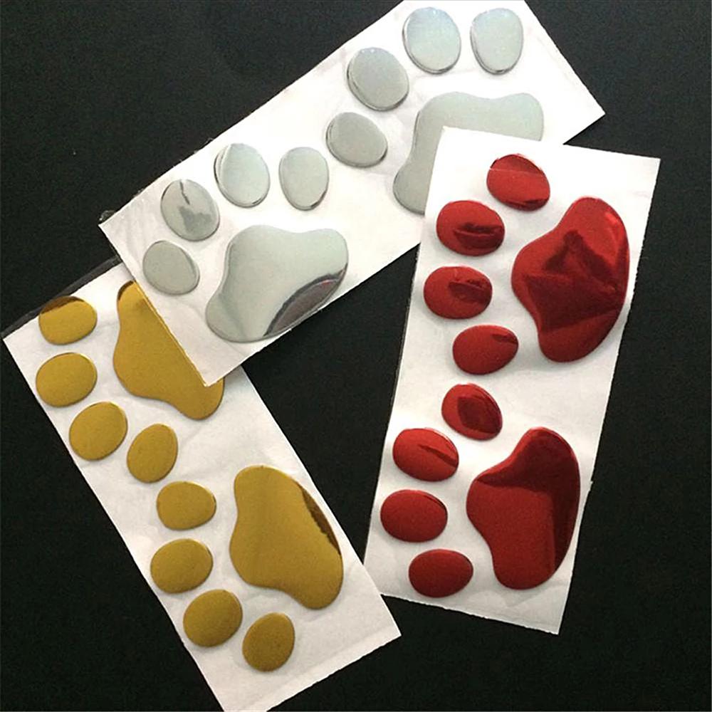 Cat Dog Footprint Bumper PVC Windshield Decals Footprint Sticker Car Stickers Autos Window Decal
