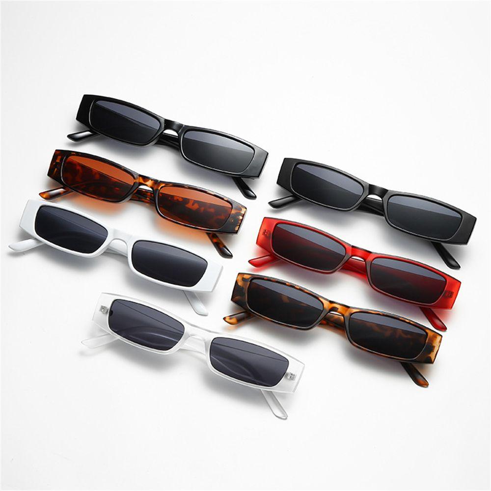 Square UV400 Eyewear Narrow Sunglasses Small Frame Small Rectangle Sunglasses Retro Sun Glasses