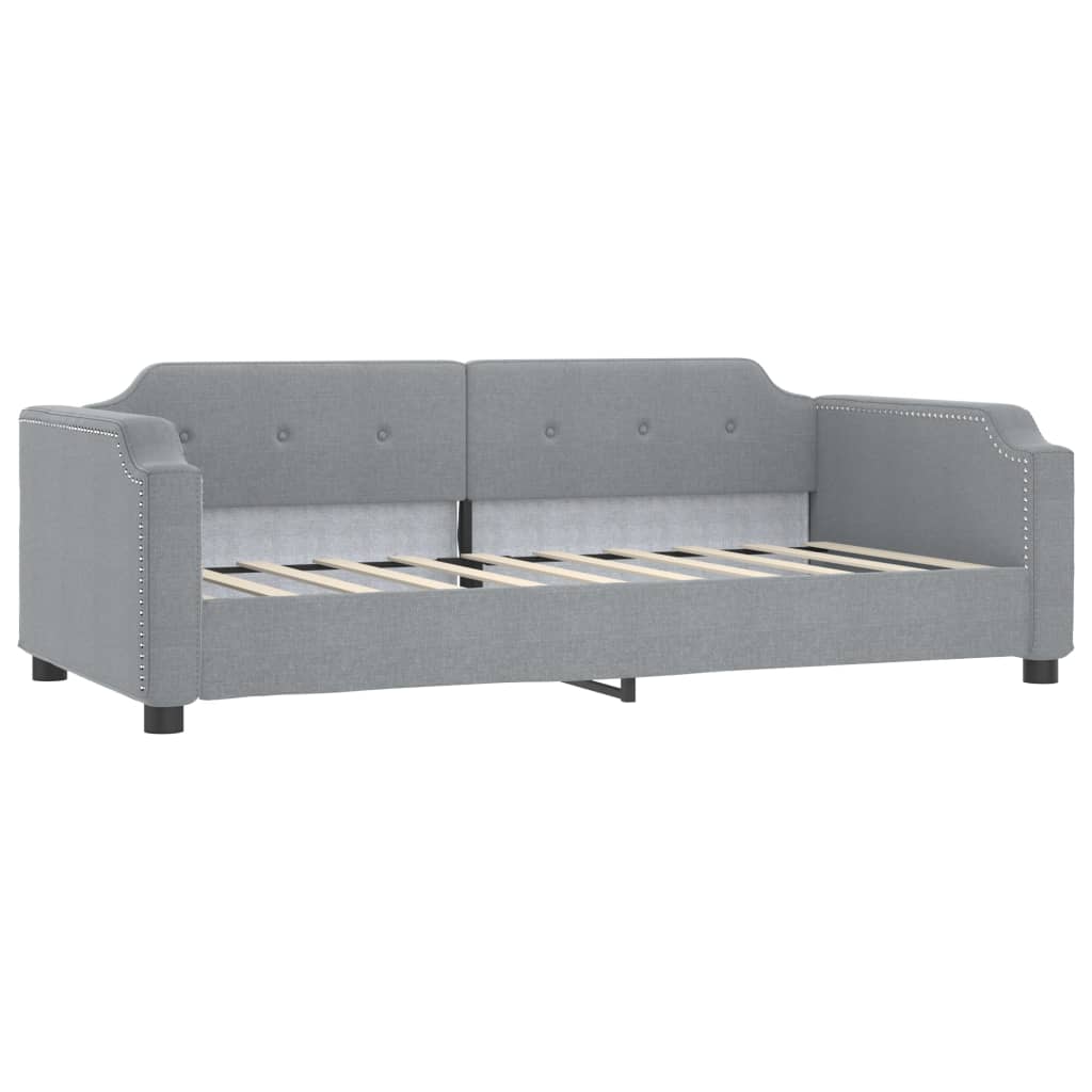 Daybed Light Grey 90x190 cm Fabric