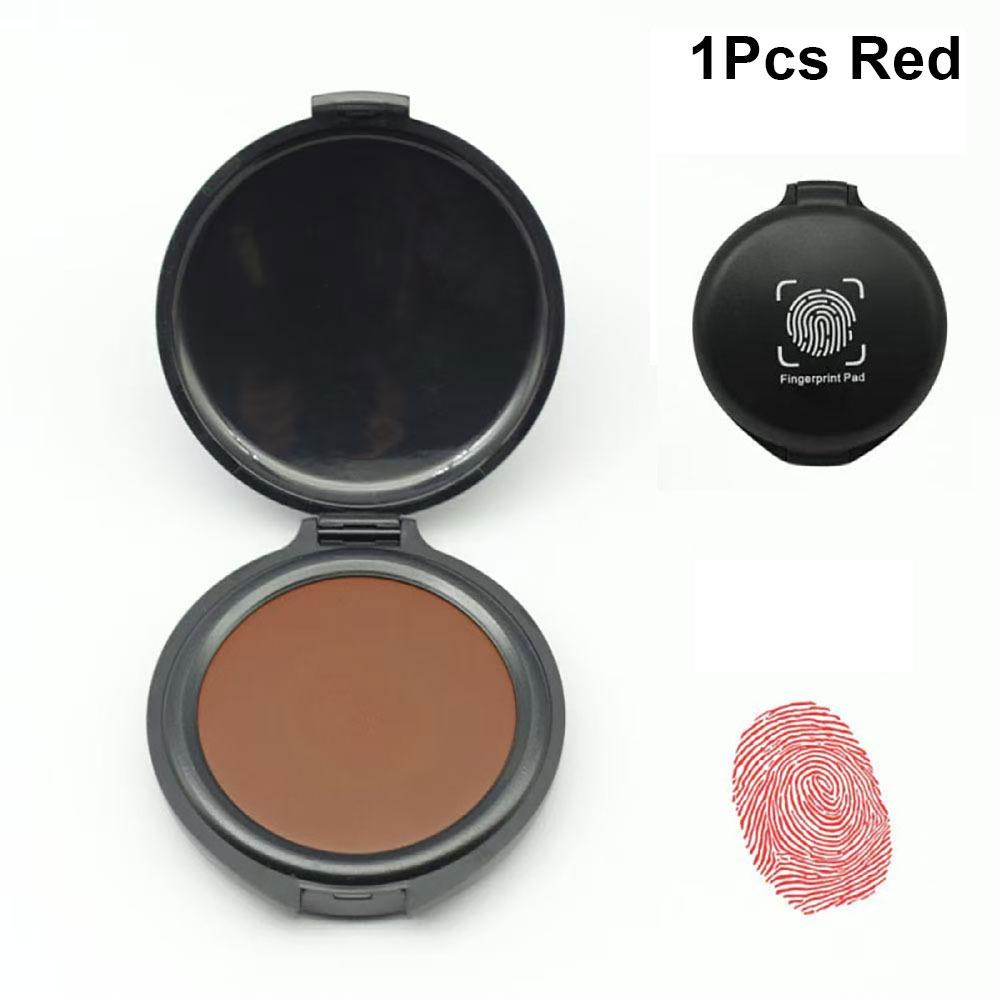 1Pcs 5.8cm Stamp Pad Waterproof Thumbprint Ink Pad Fingerprint Ink Pad  Identification Security