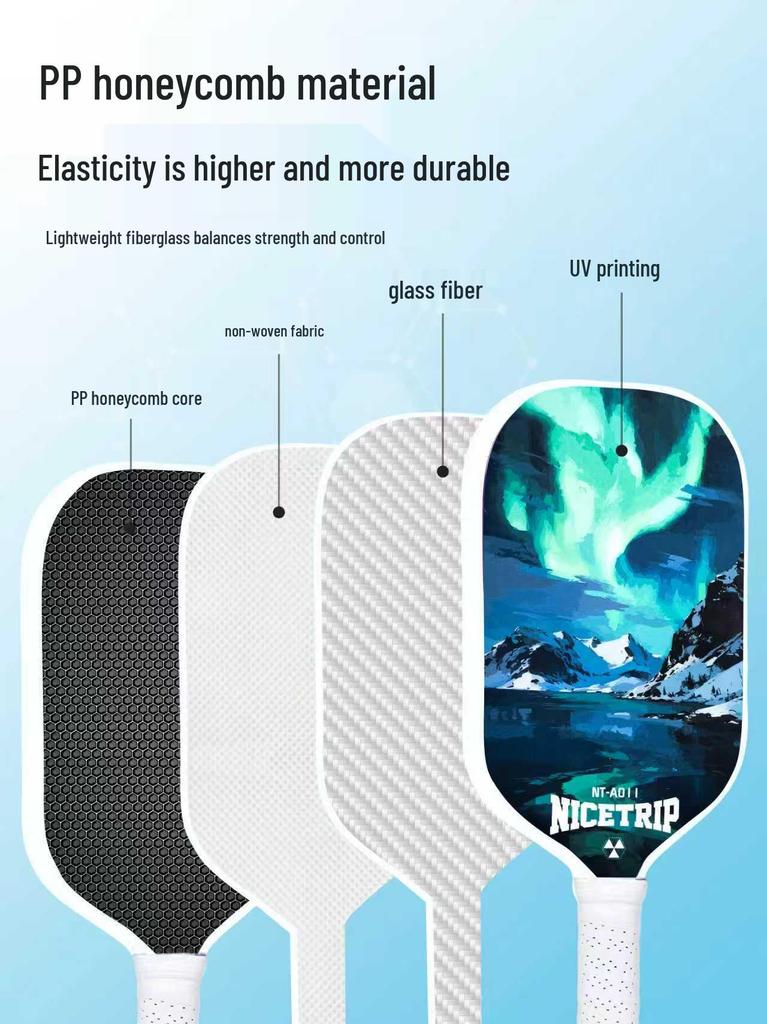Professional Fiberglass Pickleball Paddle Set for Children and Adults