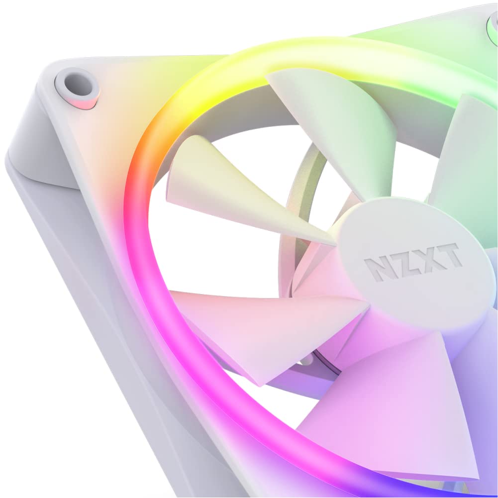 PC Case Fan Nzxt White 120mm with RGB Controller RF-R12TF-W1