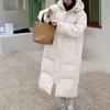 2023 Korean Women Winter Jacket  Long Overcoat Hooded Parkas Warm Thick Black Beige Windproof Female Down Cotton Coat Outwear