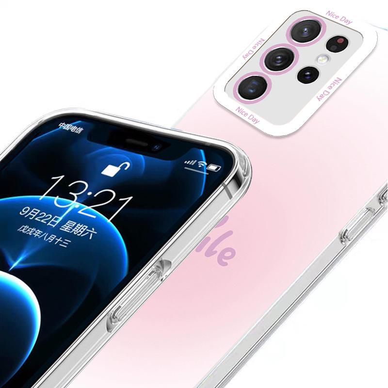 Samsung S23puls Gradient 20Smile23puls Ультрапрозрачный чехол для A54 — полный комплект с защитой от падений.