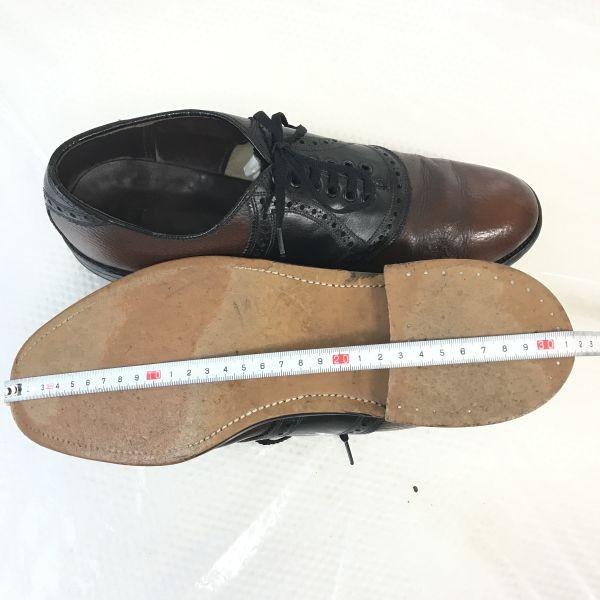 70s-80s Vintage Goodyear Welt Saddle Shoes Men’s 9.5 27.0-27.5 Brown Pebble Leather(USED)