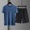 Men Fashion Casual Sport Suits Summer Short Sleeve T-Shirt and Quick Dry Shorts 2 Pieces Set Beachsuit Jogging Suit