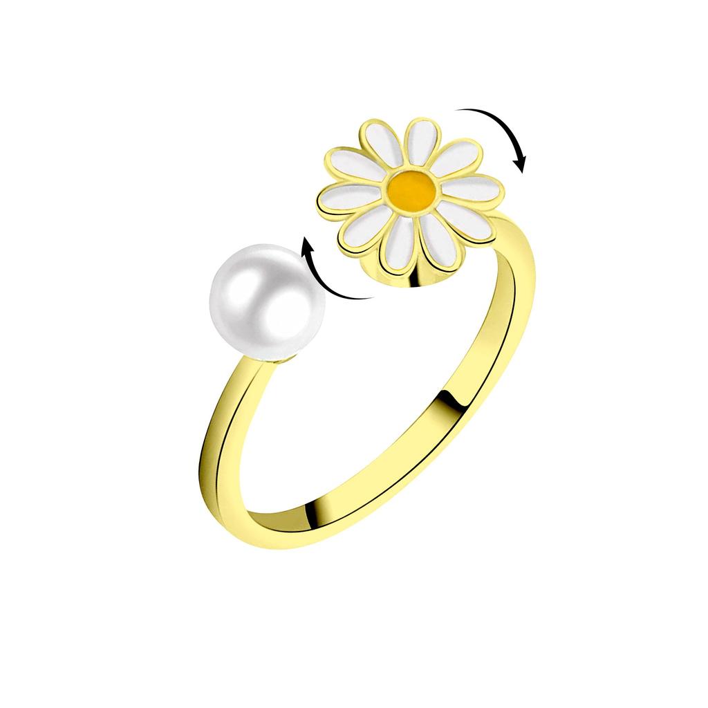 10 мм тревожные кольца для женщин Y2k, ювелирные кольца, бабочки, ромашки, бусины, антистрессовые кольца-спиннеры для подростков, 2022, эстетические