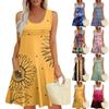Женские летние платья Свободные сарафаны без рукавов Платье с карманами