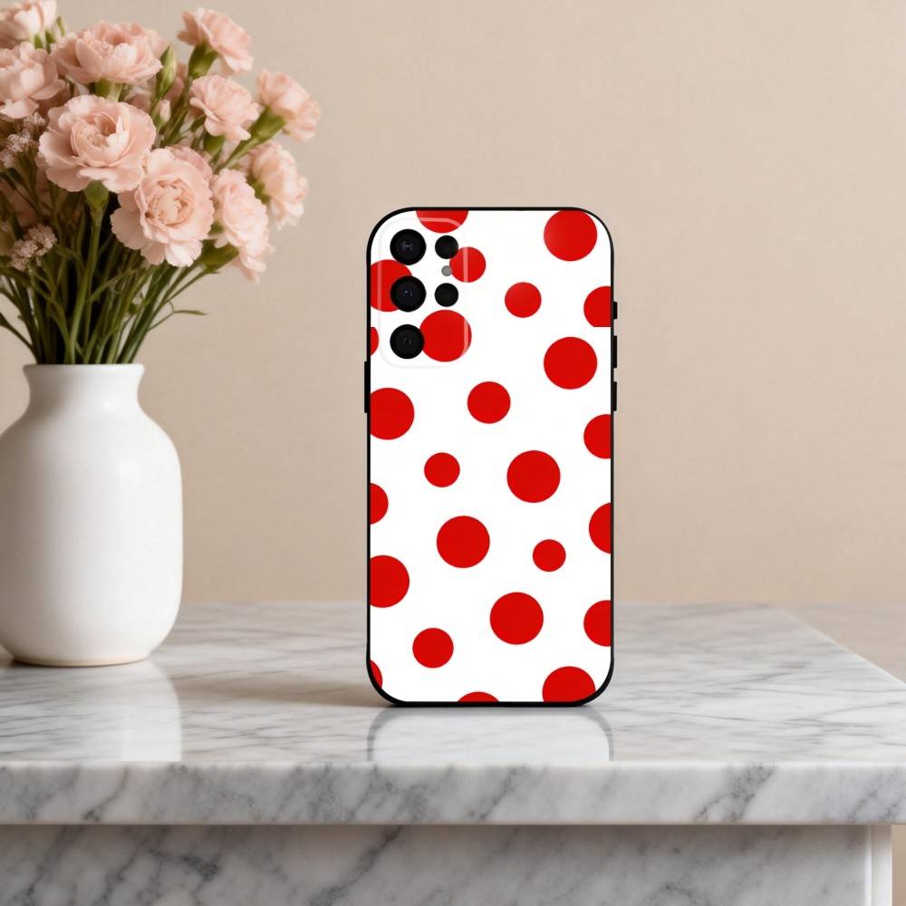 Чехол для телефона P-Polka D-Dot A-Art для Samsung S25,24,23,22,30,21,10,9,Ultra,Plus,Lite,FE,4,5 G Мягкий черный чехол