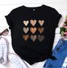 Summer Love Printed Cotton Loose Casual Round Neck Large Short Sleeves T-Shirts Women's