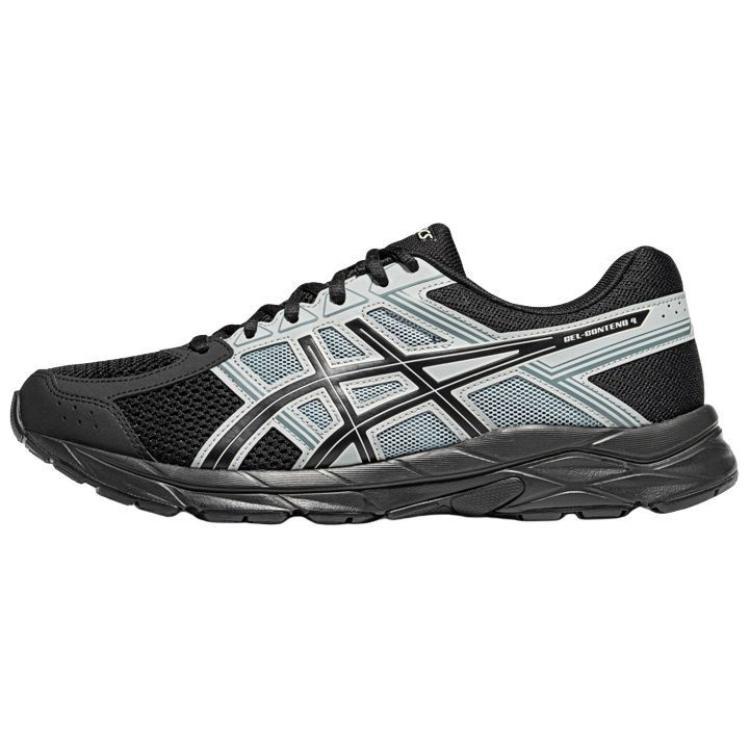Asics Кроссовки мужские для бега и повседневной носки Gel Contend 4, низкие, черные с серым - T8D4Q-902