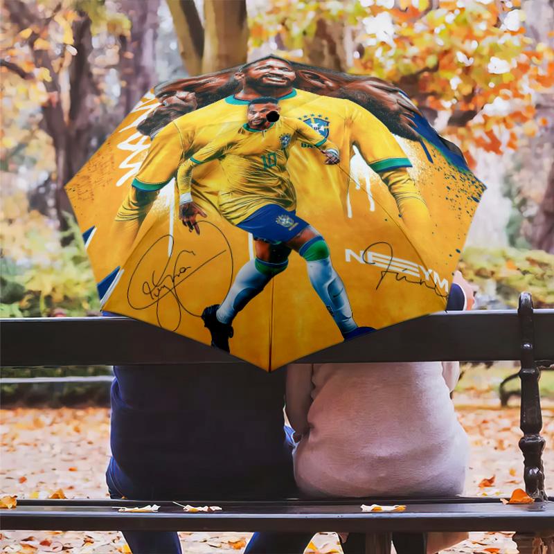 Ronaldo's Legacy: Number Journey Folding umbrella Suitable for all seasons durable printing Three folds Umbrella