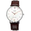 CASIO Quartz Watch Silver X Brown Leather Band Overseas Model [Casio] Men's MTP-VT01L-7B2 [Item]
