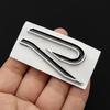 opq1 3D Metal R Logo Badge Emblem Car Body Tail Trunk Decals Sticker For VW Volkswagen GTI R Rline Golf Beetle Passat Sharan Jetta