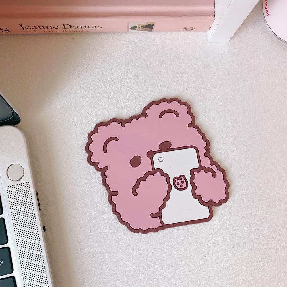 Мультфильм 1 шт. Силиконовый обеденный стол подставка под тарелки кухонные принадлежности коврик чашка бар кружка мультфильм животные подставки для напитков