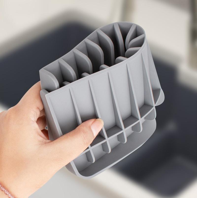 Силиконовые самоосушающиеся мыльницы Подушка для посуды Противоскользящий поддон для раковины Мыльница Подушка для сушки посуды Коврик для слива раковины