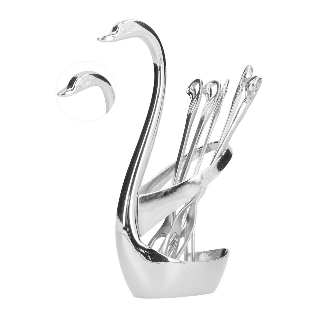 Tableware   Zinc Alloy Fruit Dessert Tasting Forks Spoon with   Base for Home Kitchen