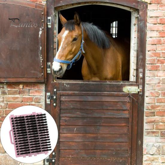 Щетка для царапин для скота с винтами Пластиковый инструмент против зуда Удаление вредных паразитов Массажная щетка для ухода за омертвевшей кожей для крупного рогатого скота, овец, лошадей, свиней