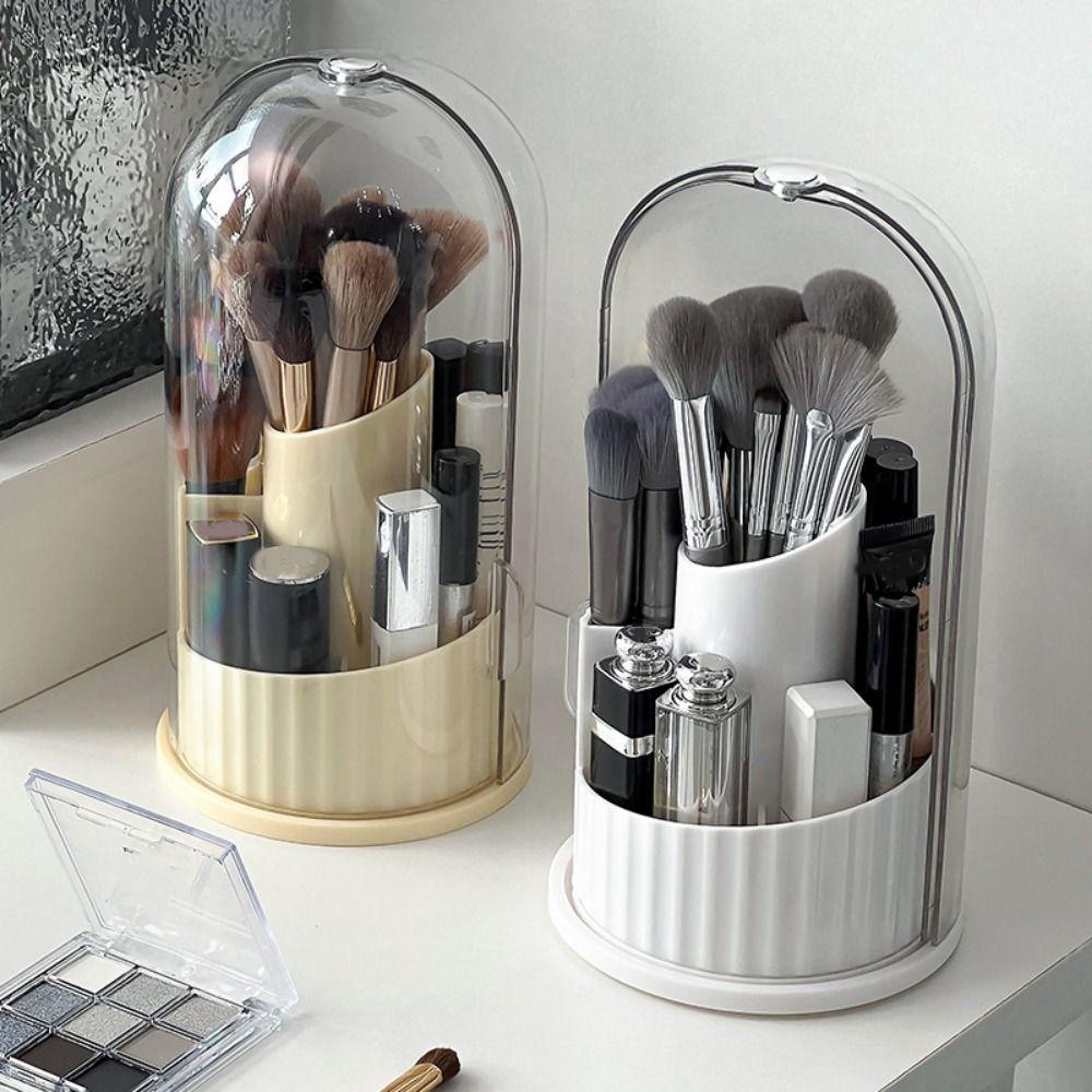 Clear Makeup Brush Storage Bucket Plastic Eye Shadow Storage Box  Bathroom