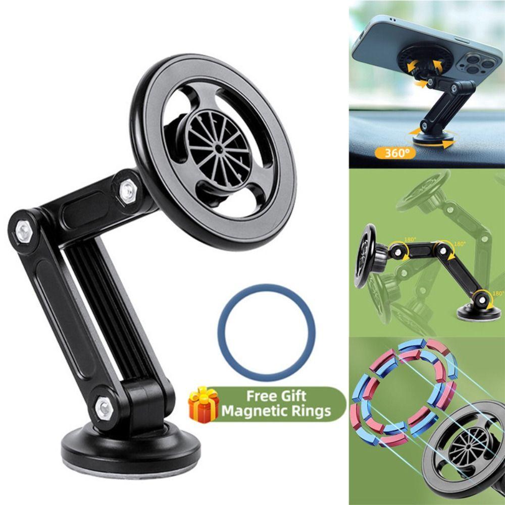 Складной автомобильный держатель для телефона с вращением на 360°, подставка для Magsafe / iPhone / Samsung Phone