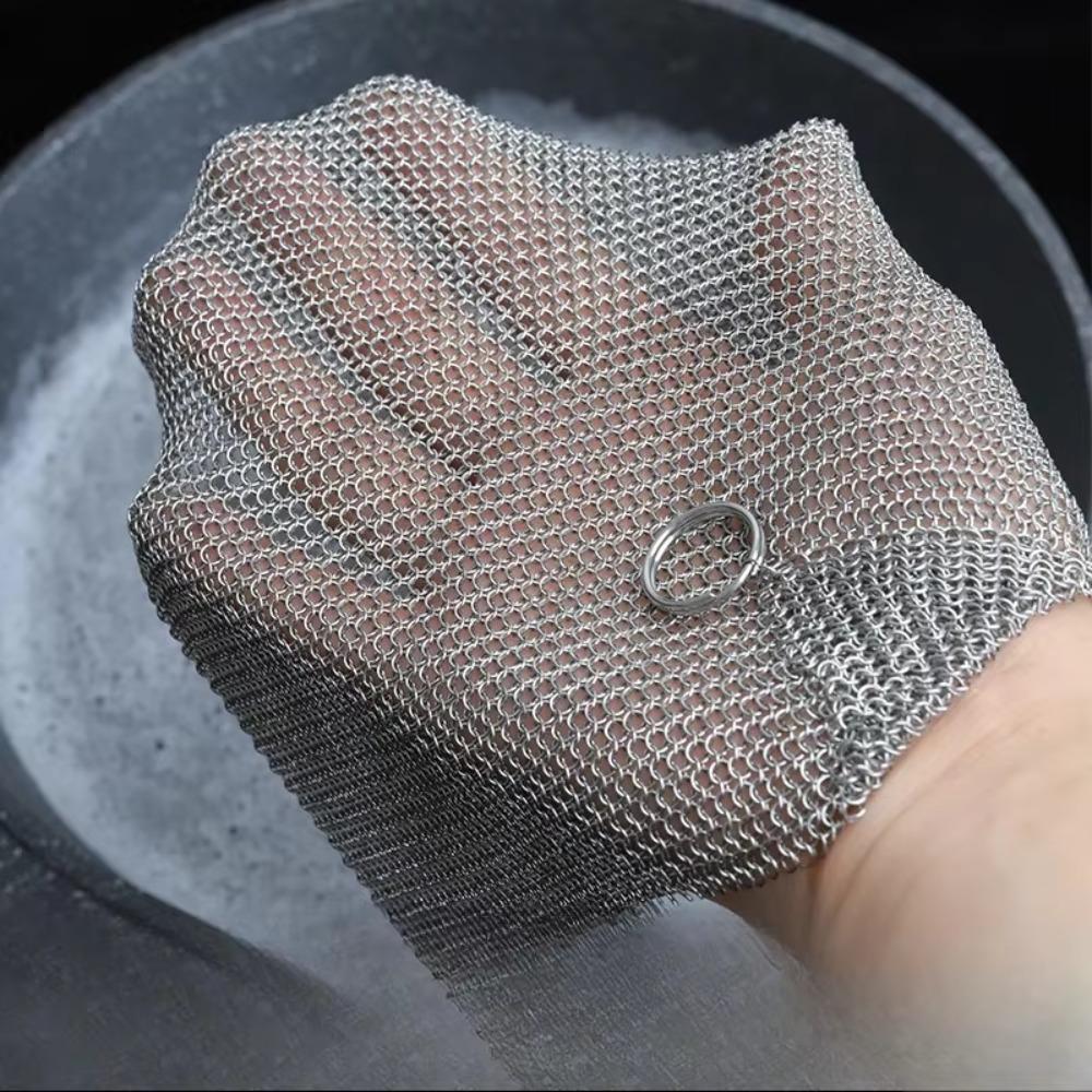 Square Stainless Steel Dishcloth Rust-free Pot Brush Multifunctional Steel Wool Glass