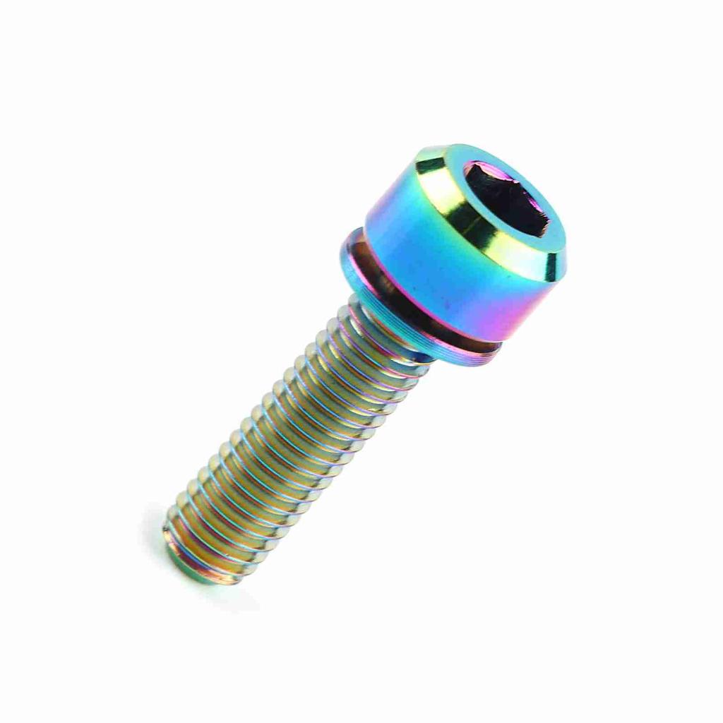   Alloy   Tapered   Screw With Washer For Mountain Bike(colorful)