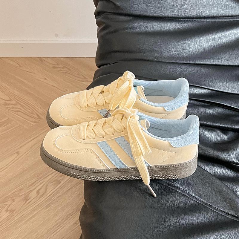 2025 Spring New Skateboard Shoes Women's Trend Ins Versatile Casual Shoes Hong Kong Style Students Thick-soled Heightening Sports Shoes