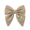 Elegant Floral Cotton Kids Bows Spring Butterfly Hair Clip Print Barrette For Women Girls Sweet Hairpin Accessories