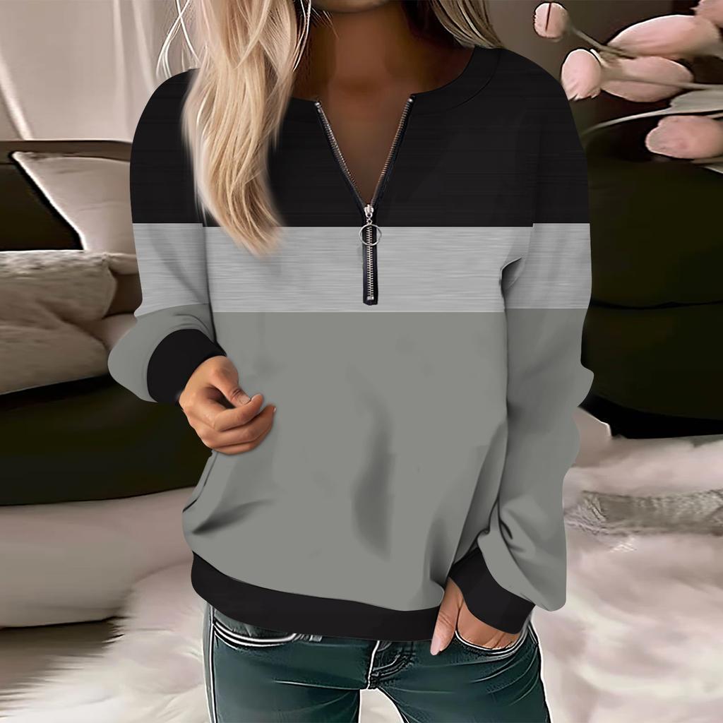 Женский повседневный свитер с длинным рукавом, на молнии, с принтом цветов, свитшот, повседневная верхняя одежда на осень