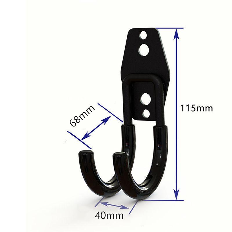Сверхпрочный металлический крючок для гаража, настенное крепление, крючки для вешалок для велосипедов, настенное крепление, противоскользящий крючок для хранения лестниц, садовых инструментов
