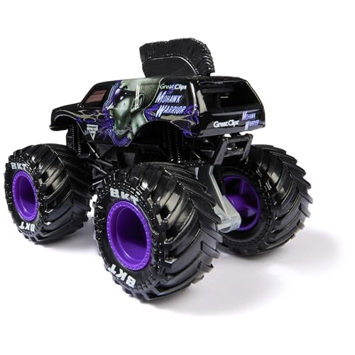 Monster Jam, Официальный Монстр-трак Mohawk Warrior, Литая машина, 1:Масштаб 64, Детская игрушка, для мальчиков от 3 лет и старше
