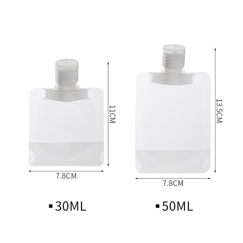 30/100 мл Дорожный дозатор для лосьона Многоразовые пакеты для шампуня Жидкий герметичный многоразовый контейнер для хранения косметической упаковки