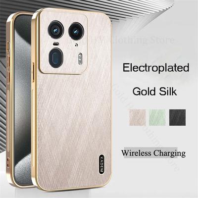 Для Motorola Edge 50 40 Neo Золотой шелковистой текстуры кожаный телефон гальванизированный чехол для Moto G85 G75 G55 G35 E14 E13 6D гальванизированная крышка