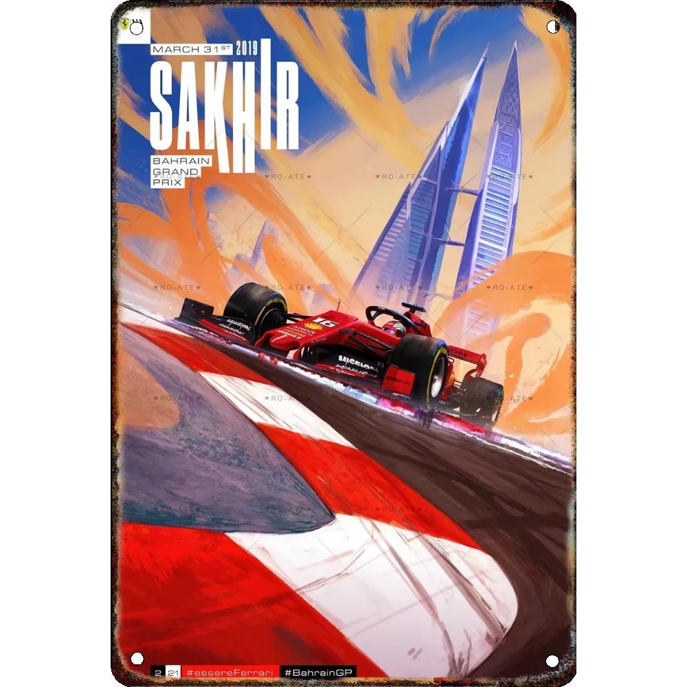 Винтажный постер гонки болидов Формулы, Домашний гараж, Клуб, Современное настенное искусство, Декоративная панель, Фреска, Эстетика