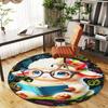 1PC Lamb Reading Round Chair mat Area Rug - Non-Slip, Floor Mat for Office, Bedroom, and Indoor Decor -Gift D1127225