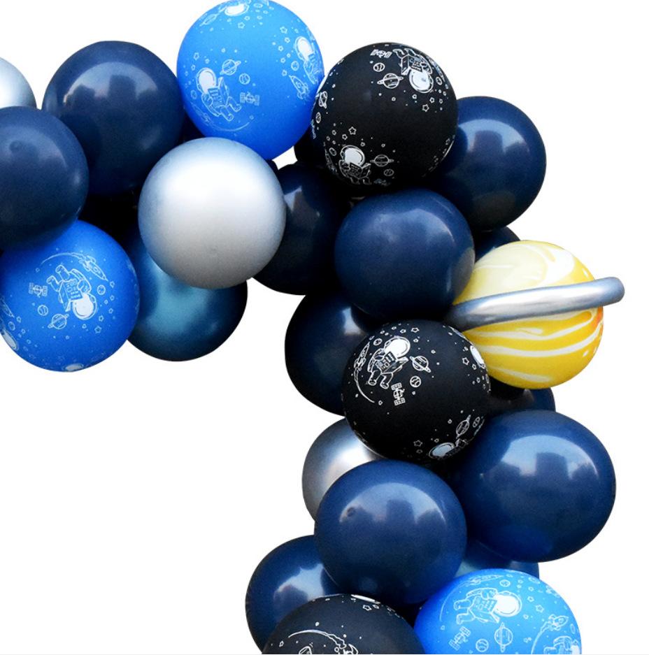 Пакет набора для детского дня рождения в космической тематике, серия «Звездное небо», воздушный шар из алюминиевой фольги в виде ракеты, оформление для мероприятий
