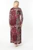 Женское платье большого размера, бордовое длинное платье с этническим рисунком