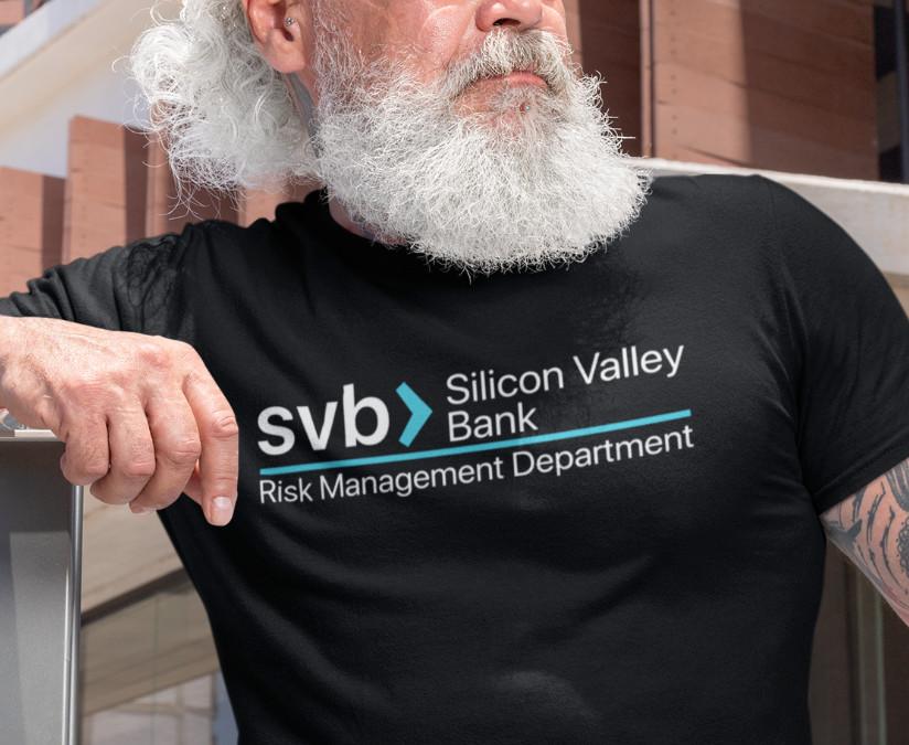Футболка Отдела Управления Рисками Silicon Valley Bank SVB Забавная Саркастическая Футболка