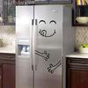 Наклейка на холодильник Happy Delicious Face, кухонный холодильник, настенный холодильник, виниловые наклейки, художественный декор стены