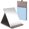 ICHIFUJI Stand Tabletop Stand Cosmetic Free Angle Foldable Mirror, Mirror, Mirror, Mirror, Adjustment, (M, Greige)