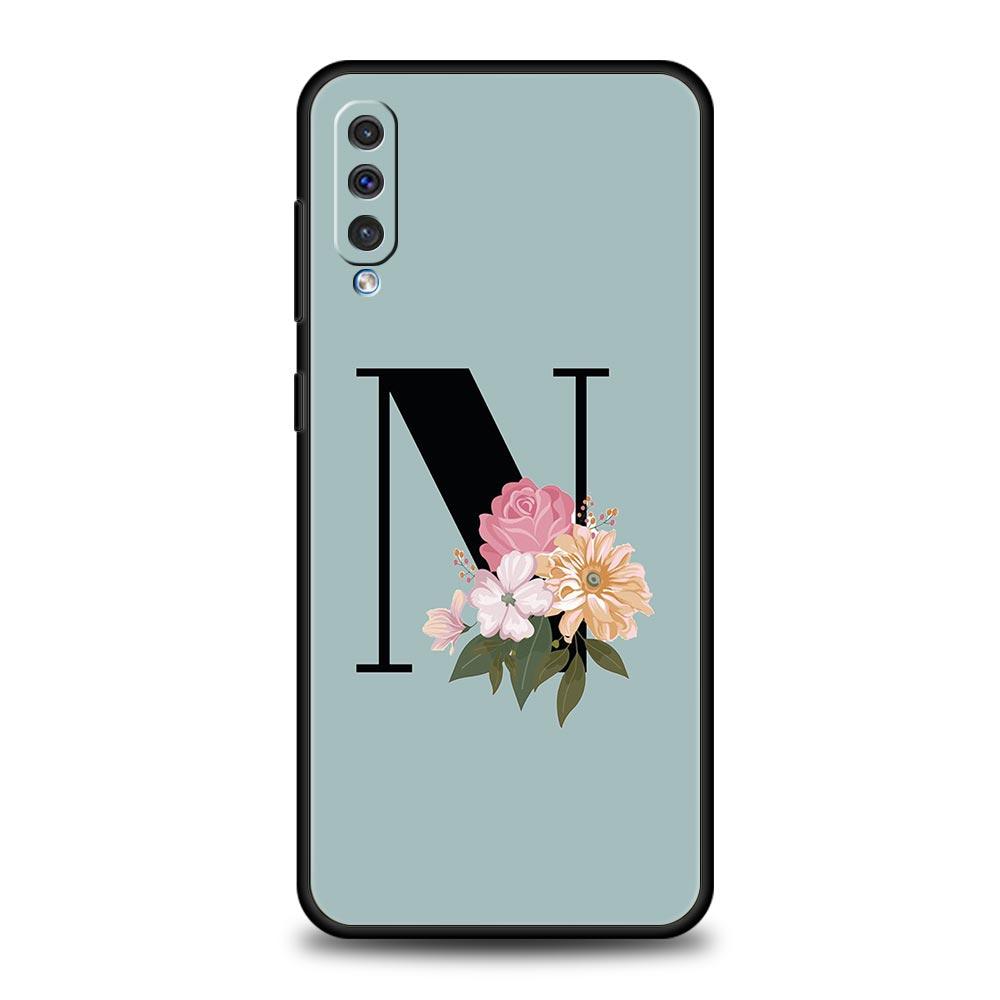 Чехол для телефона Flower Letters S для Samsung A24 A12 A14 A32 A50 A70 A20E A20S A10S A22 A30 A40 A34 A54 A42 A52 5G A02S A04s