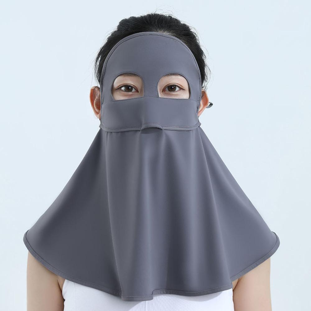 Full Face Sun Protection Mask Ice Silk Sunshade Face Mask Fashion Anti-UV Neck Scarf Outdoor