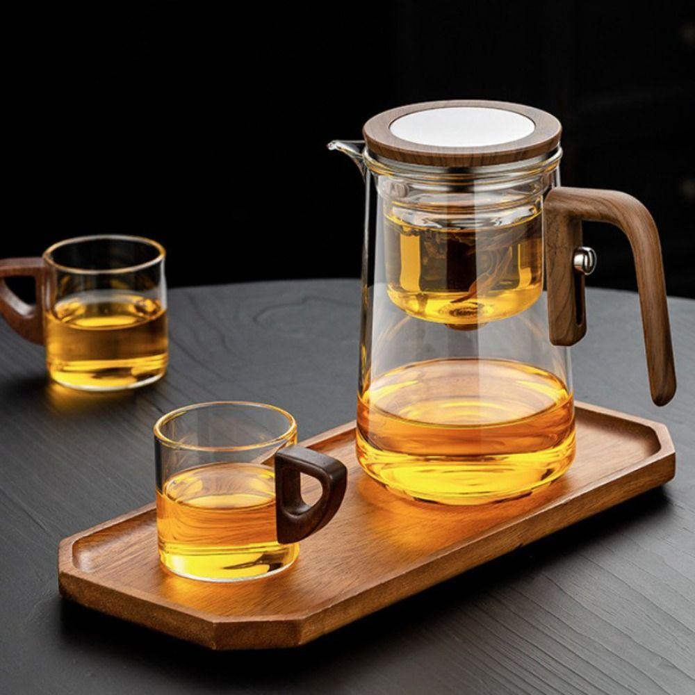 One Click Magnetic Switch Water Separation Inner Container Teapot Clear Filter Tea Cup  Tea Room