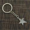 Модный брелок 28x21 мм, подвески со звездой и пентаграммой, сделай сам, мужские ювелирные изделия, автомобильный брелок, кольцо, держатель, сувенир для подарка